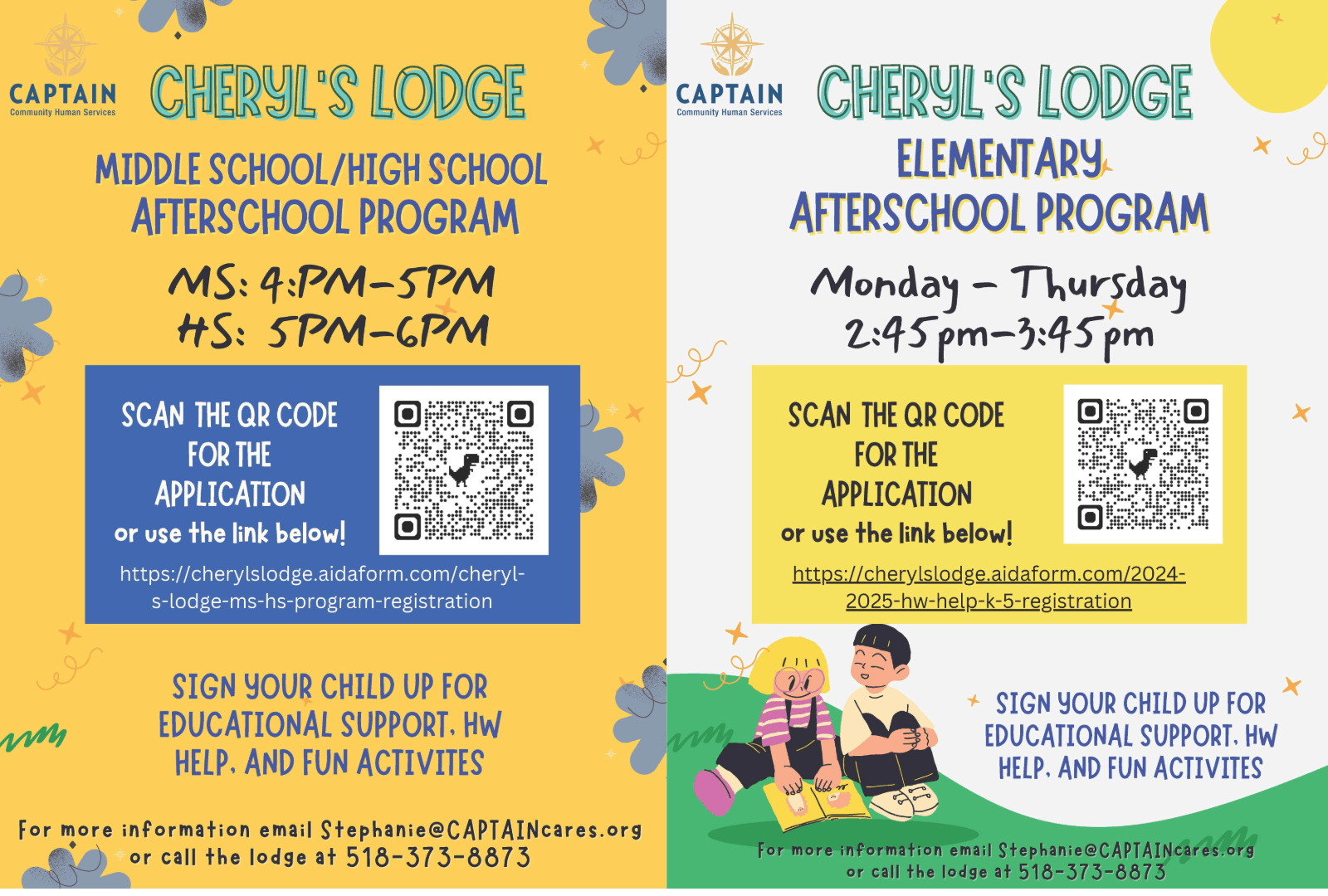 Cheryl's Lodge Before and After School Student Program Applications Open!