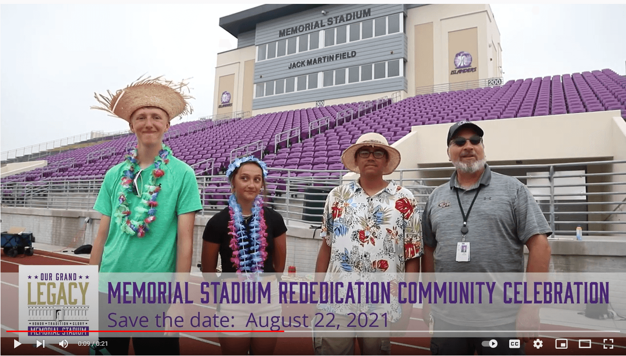 Save the Date | Memorial Stadium Rededication Community Celebration - GISH Band