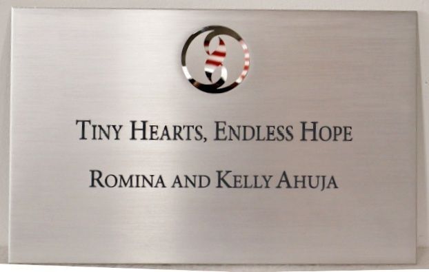 GC16658 - Precision Machined Aluminum Plaque "Tiny Hearts, Endless Hope"