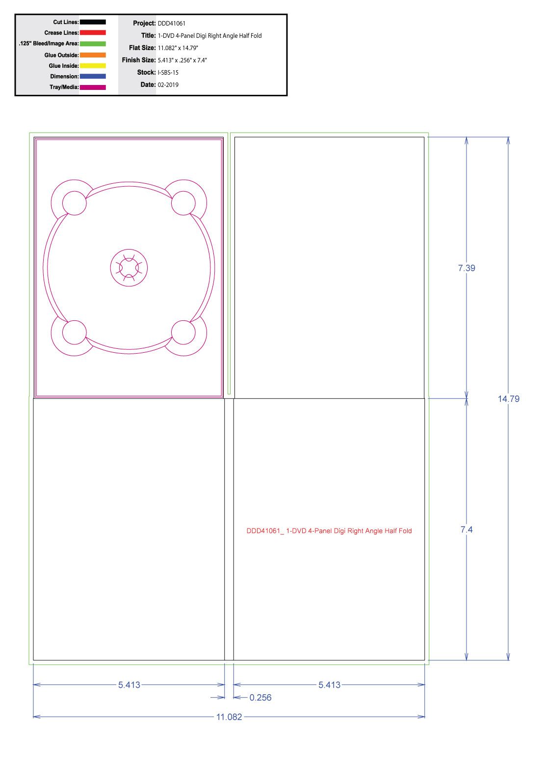 DDD41061 1 Tray No Pocket