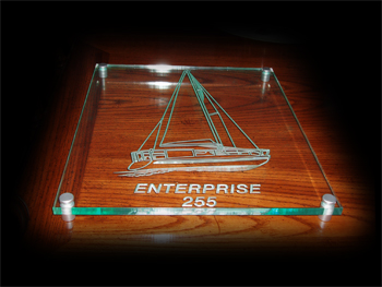 Reverse Engraved Green Edge Acrylic