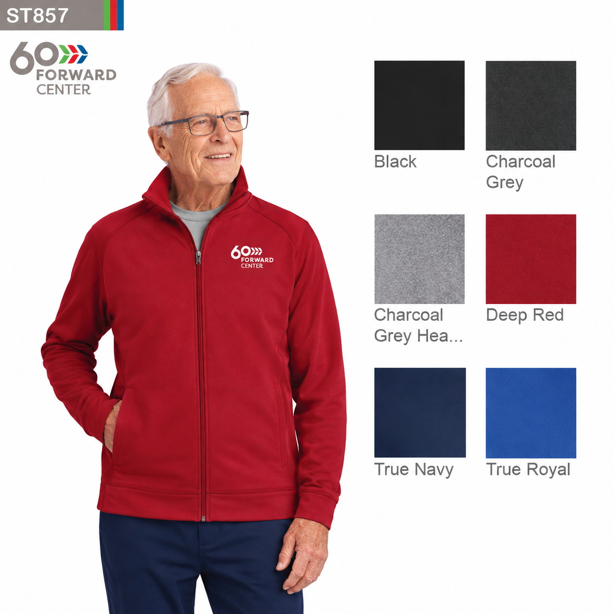Sport-Tek® Sport-Wick® Stretch Full-Zip Cadet Jacket