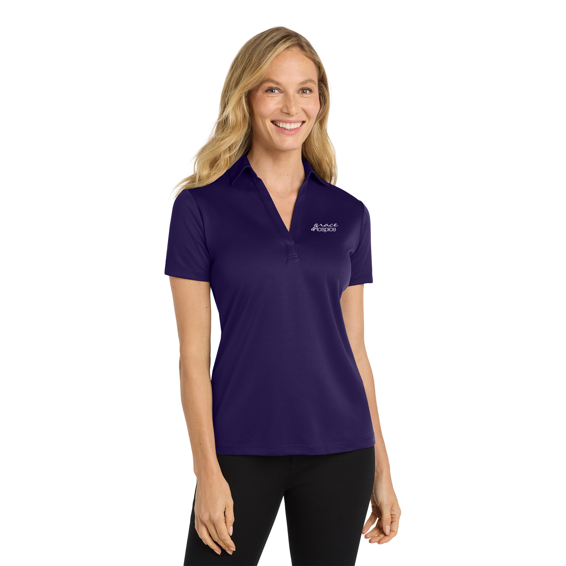 Port Authority® Women's Silk Touch™ Performance Polo - L540 - Bright Purple