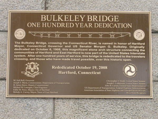 Cast Bronze Plaque with Bridge Graphics and City and State Seals
