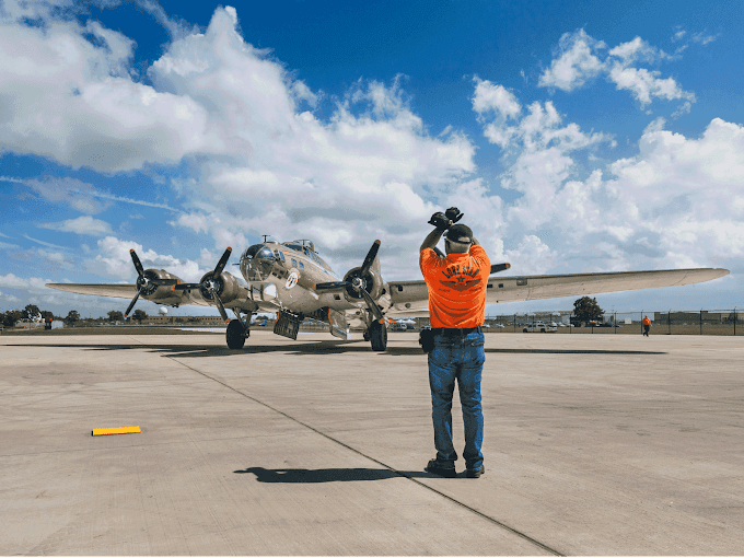 Antique aircraft from the Lone Star Flight Museum on the tarmac