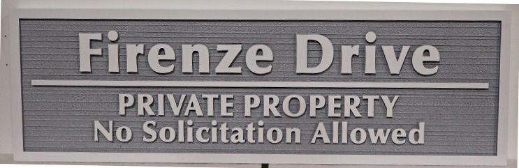 H17040A - Carved and Sandblasted HDU Sign for Firenze Drive