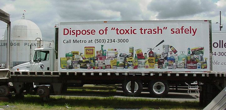 Metro Hazardous Waste Truck full color digital Print vehicle graphics