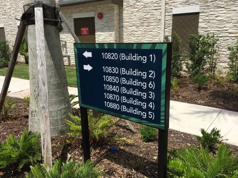 Indoor & Outdoor Signage for Multi-Family Developments - Wayfinding Signage - Sign Partners, Melbourne, FL