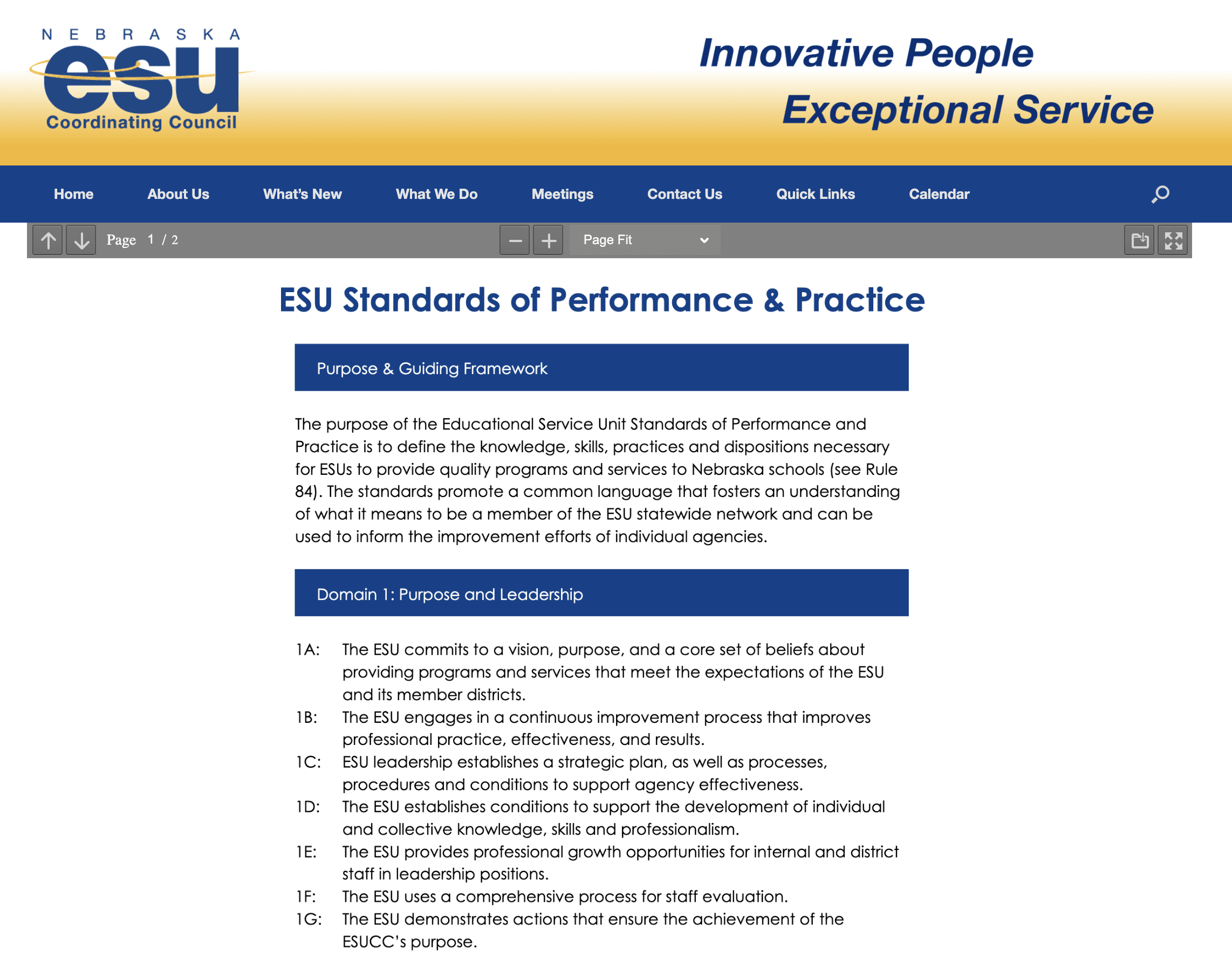ESU Standards