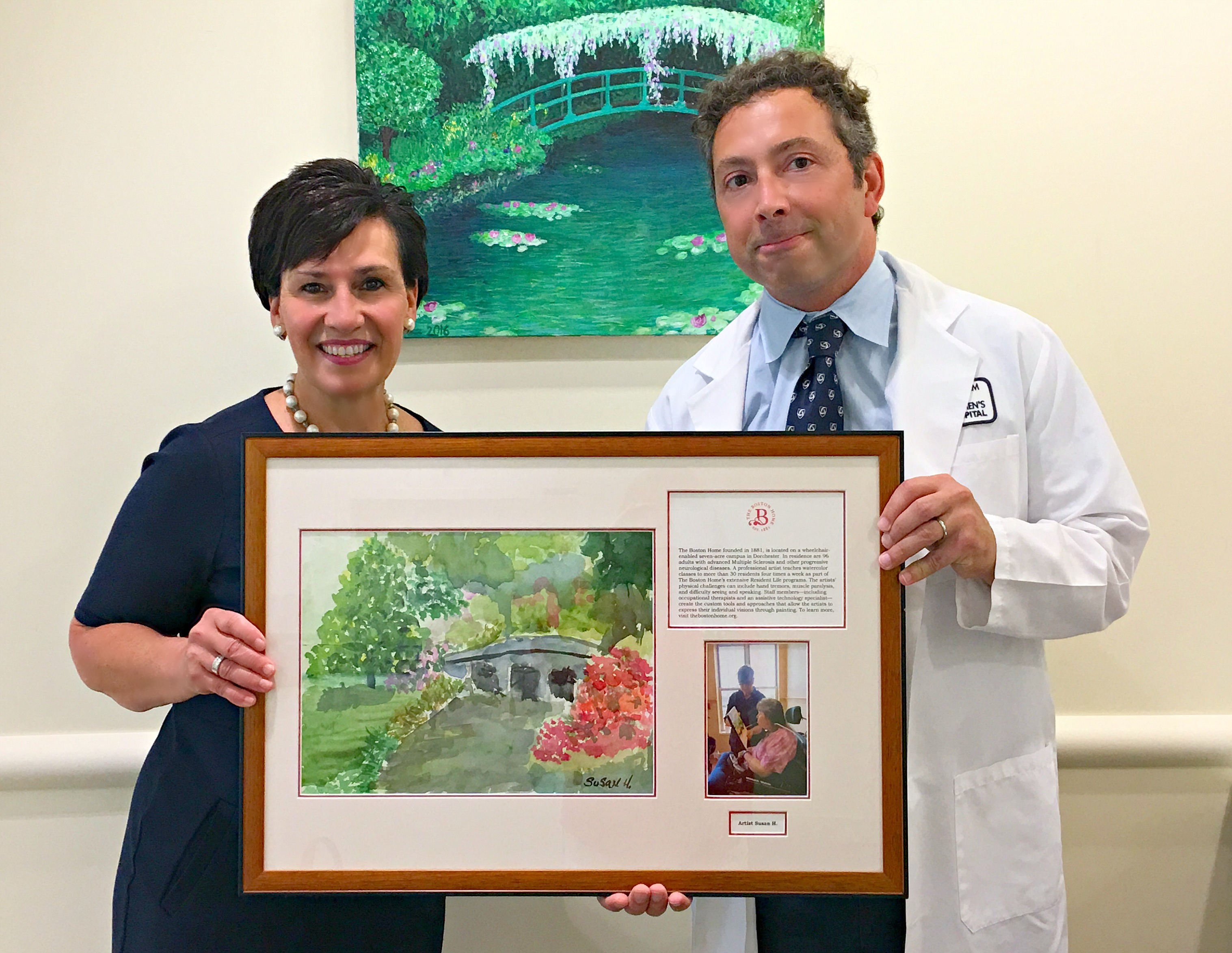 THE BOSTON HOME RESIDENT ART WORK ON DISPLAY AT BRIGHAM AND WOMEN’S HOSPITAL M.S. CENTER