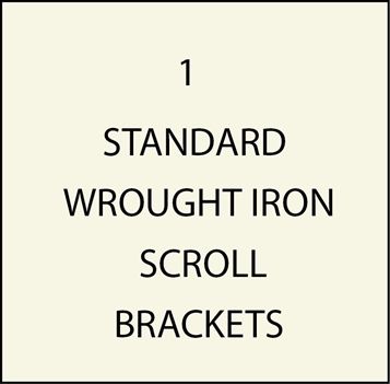 M4000 - Standard Wrought Iron Scroll Brackets