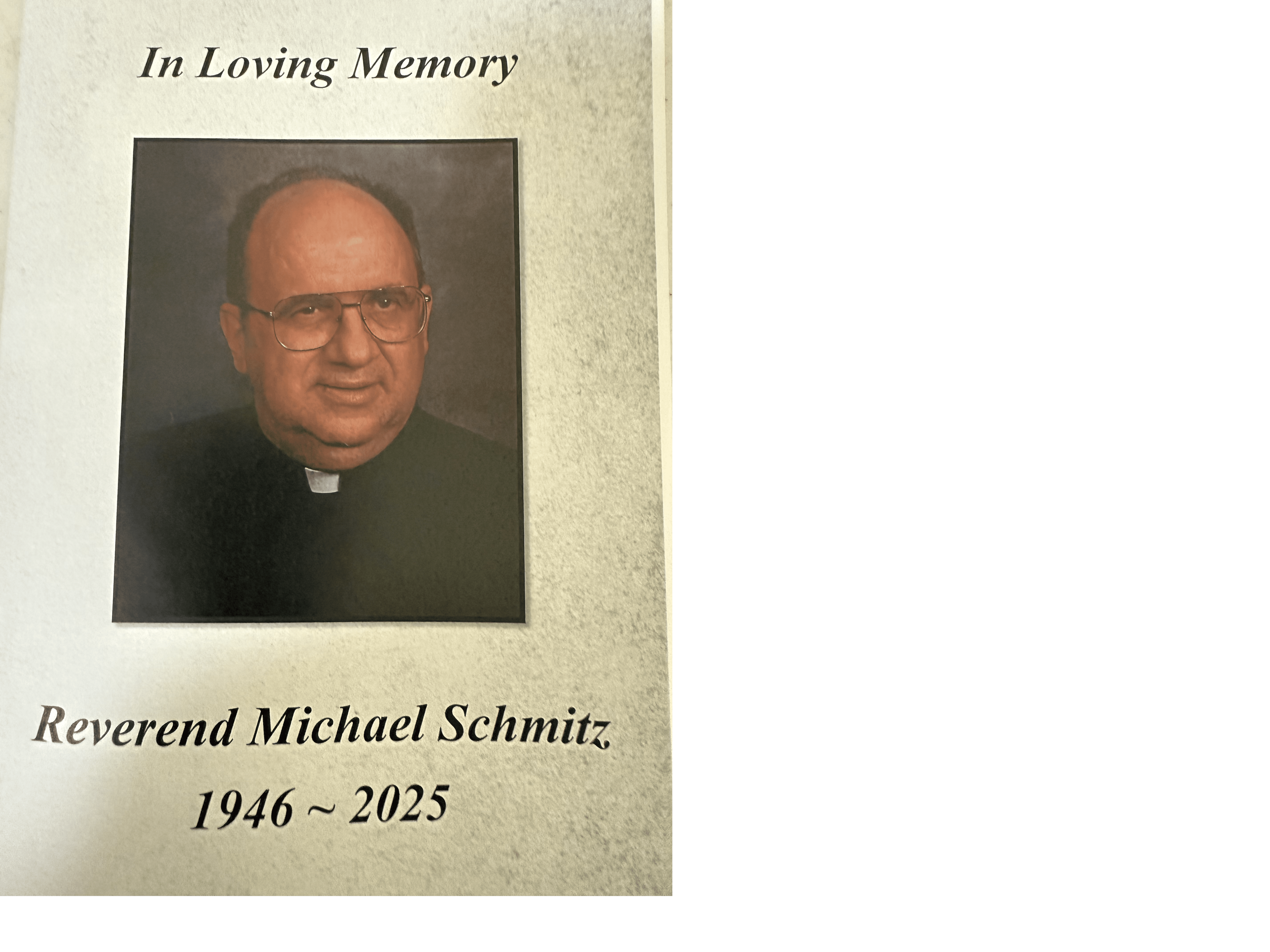 Fr Mike Schmitz Funeral Pamphlet