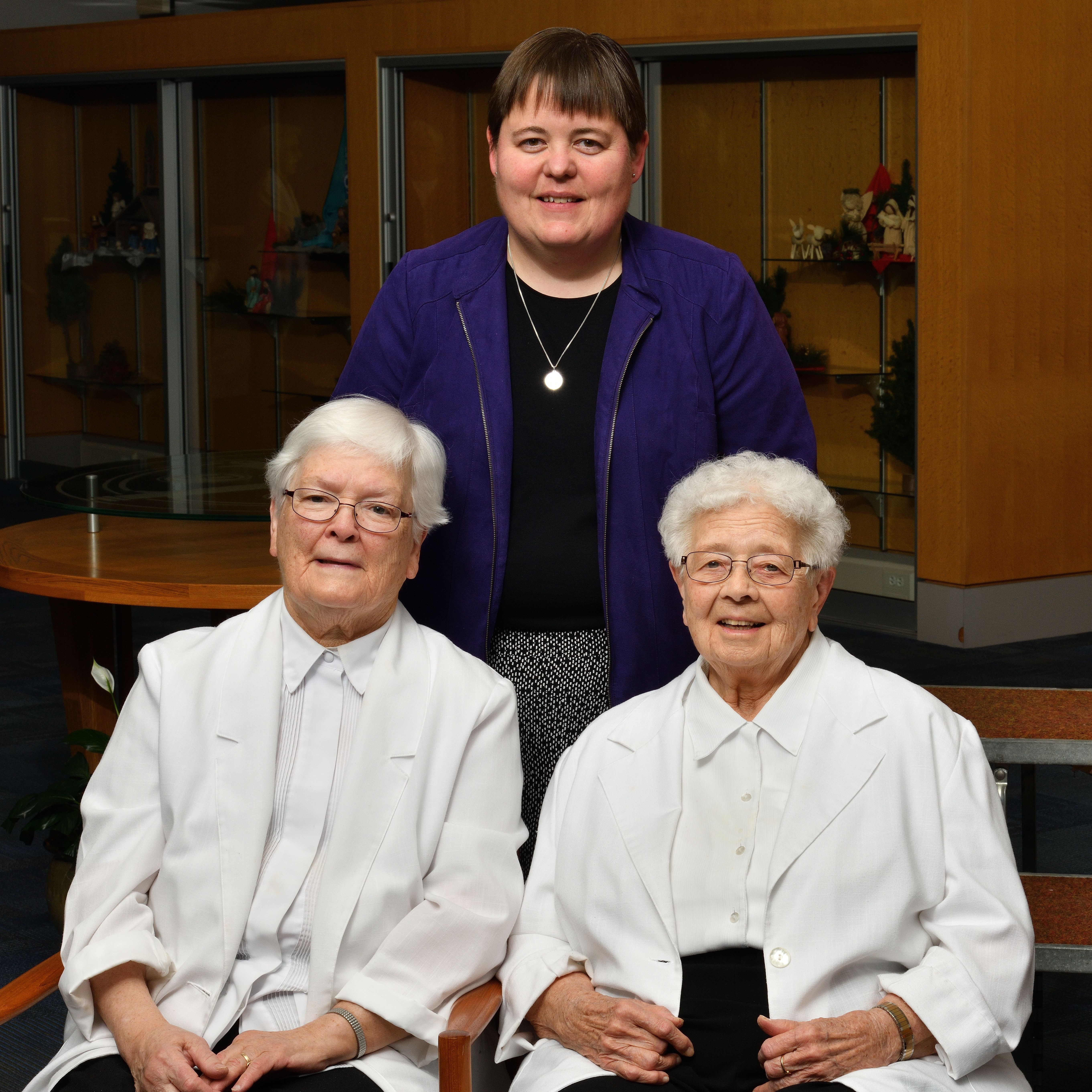 Sister Nicole Kunze with +Sister Joseph Dukart and +Sister Madonna Wagendorf