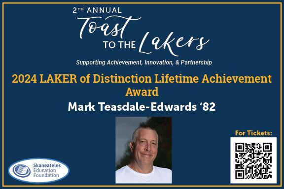Skaneateles Alumni Mark Teasdale-Edwards wins 2024 Lifetime Achievement Award