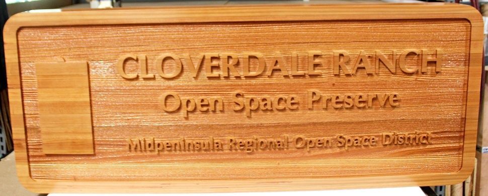 GA16524B - Carved Sign for "Cloverdale Ranch Open Space Preserve"