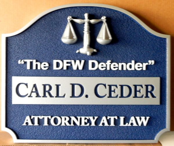 Attorney, Law Office and Courtroom Carved Wood Signs
