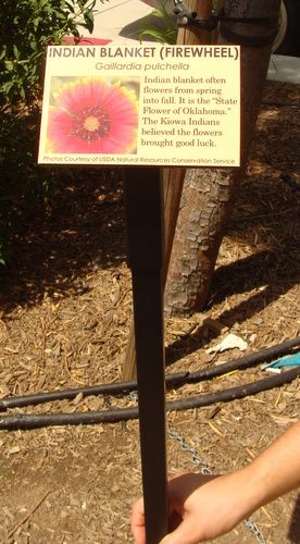 GA16656 - Post-Mounted Sign for Plant Name and Description 