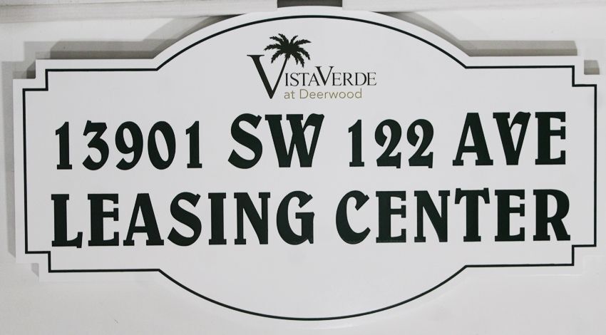 KA20564 - Carved Sign for Vista Verde Leasing Center