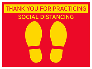 15 - Floor Decal - Thank You For Practicing Social DIstancing