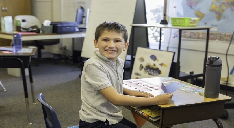 Student smiling