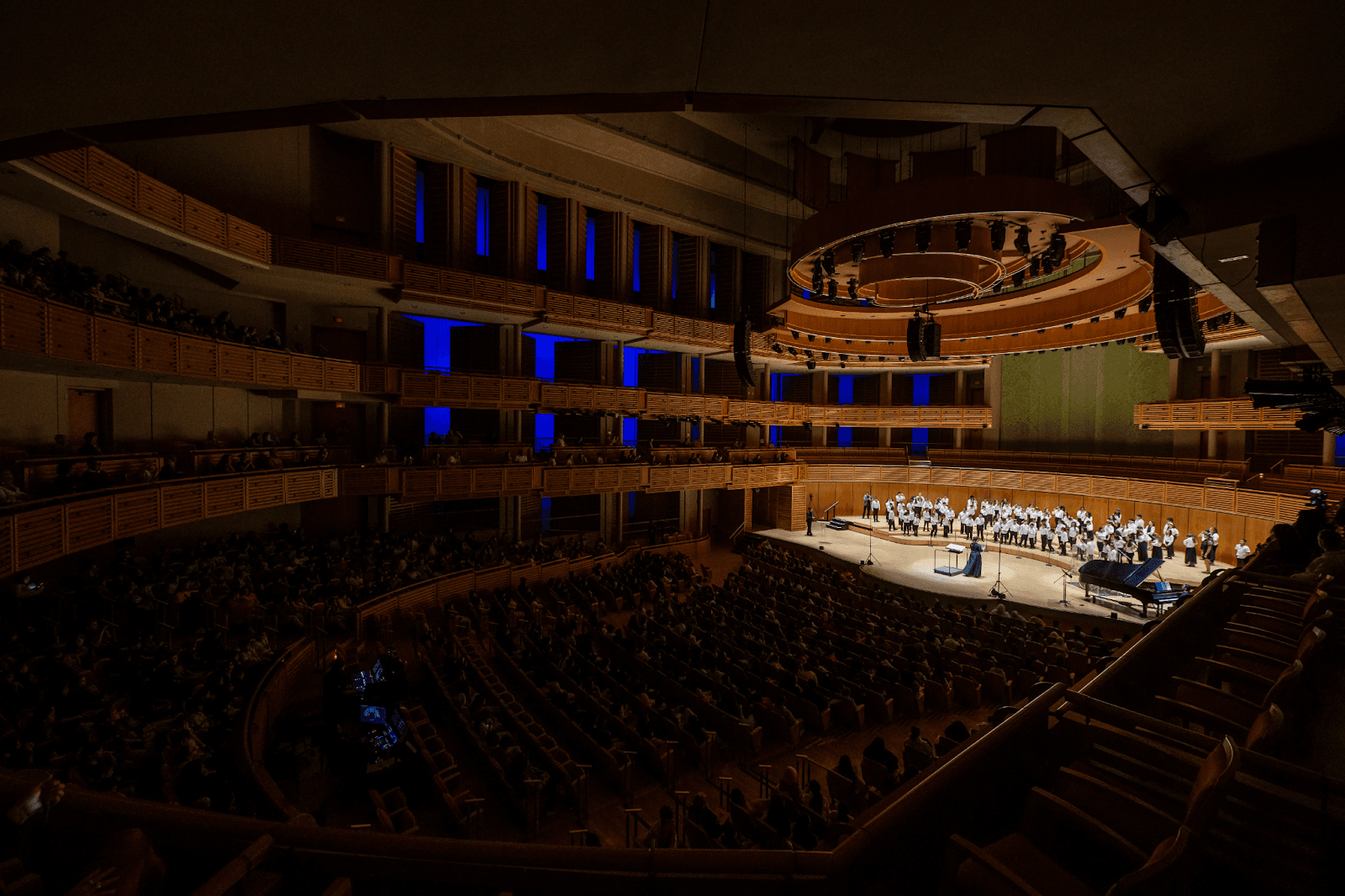 Seraphic Fire performs on stage at the Adrienne Arsht Center for the Performing Arts.