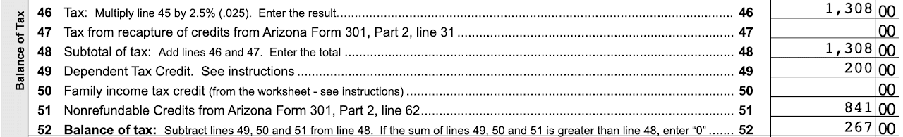 AZ Form Sample fields