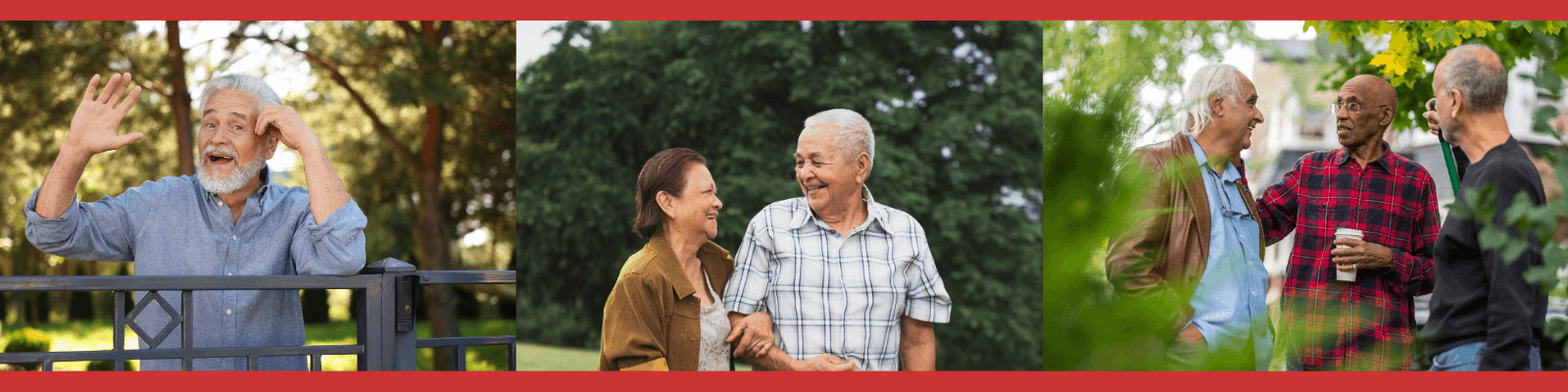 Various sets of neighbors talking and being friendly. Participate in the Good Neighbor Fund through Georgetown Utilities and The Caring Place