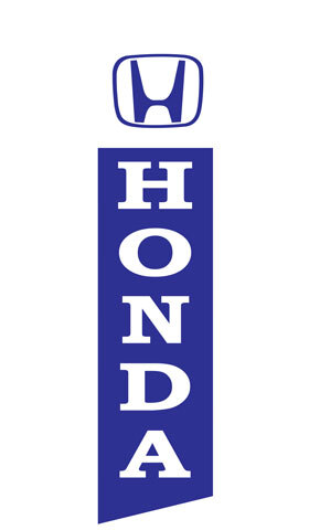 Honda Logo White Econo Stock Flag