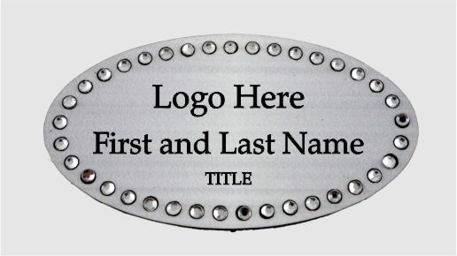 Oval Bling Name Badge