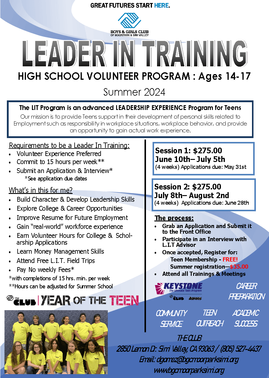 Leader In Training Flyer Summer 2024