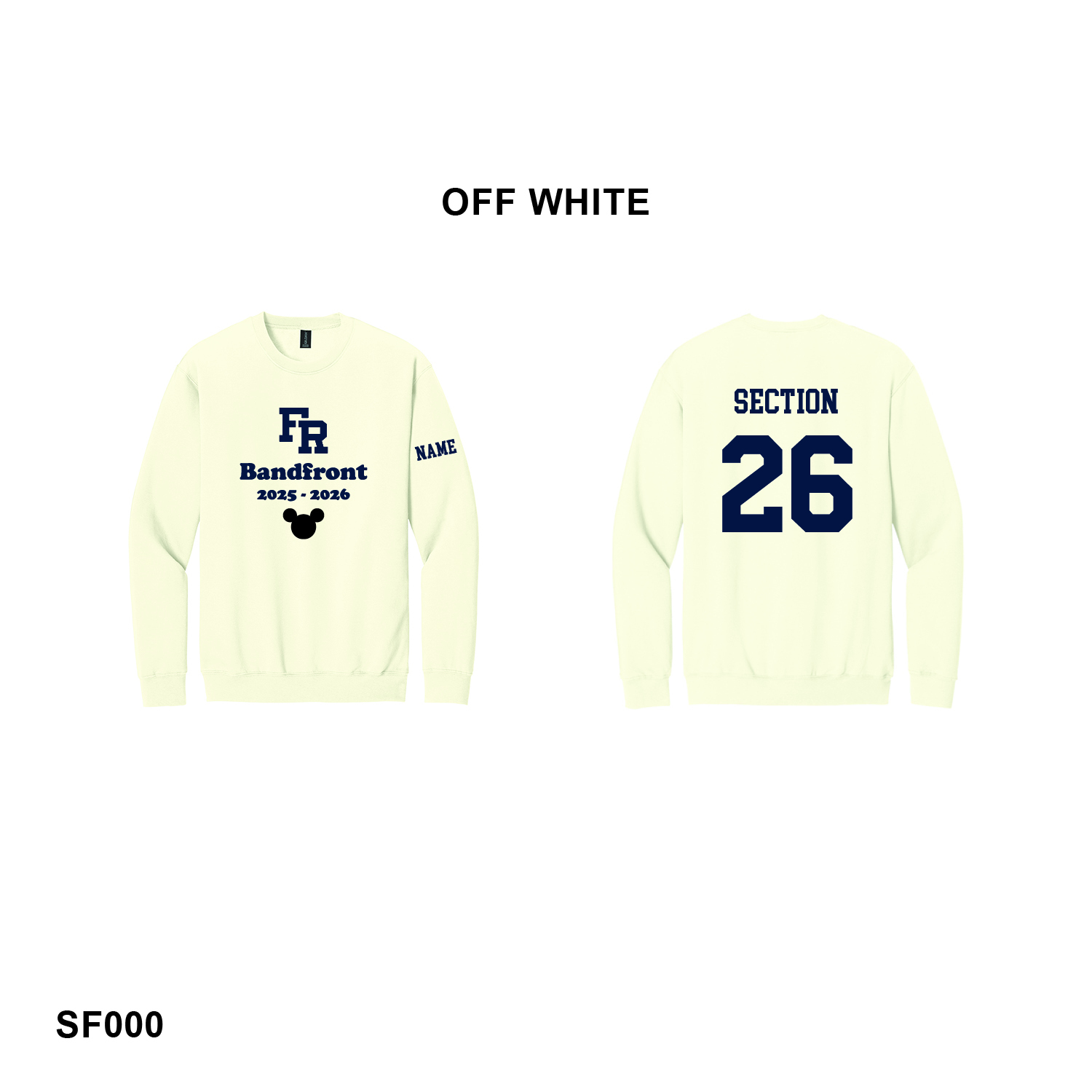 FR BANDFRONT LOGO - Gildan® Softstyle® Crewneck Sweatshirt