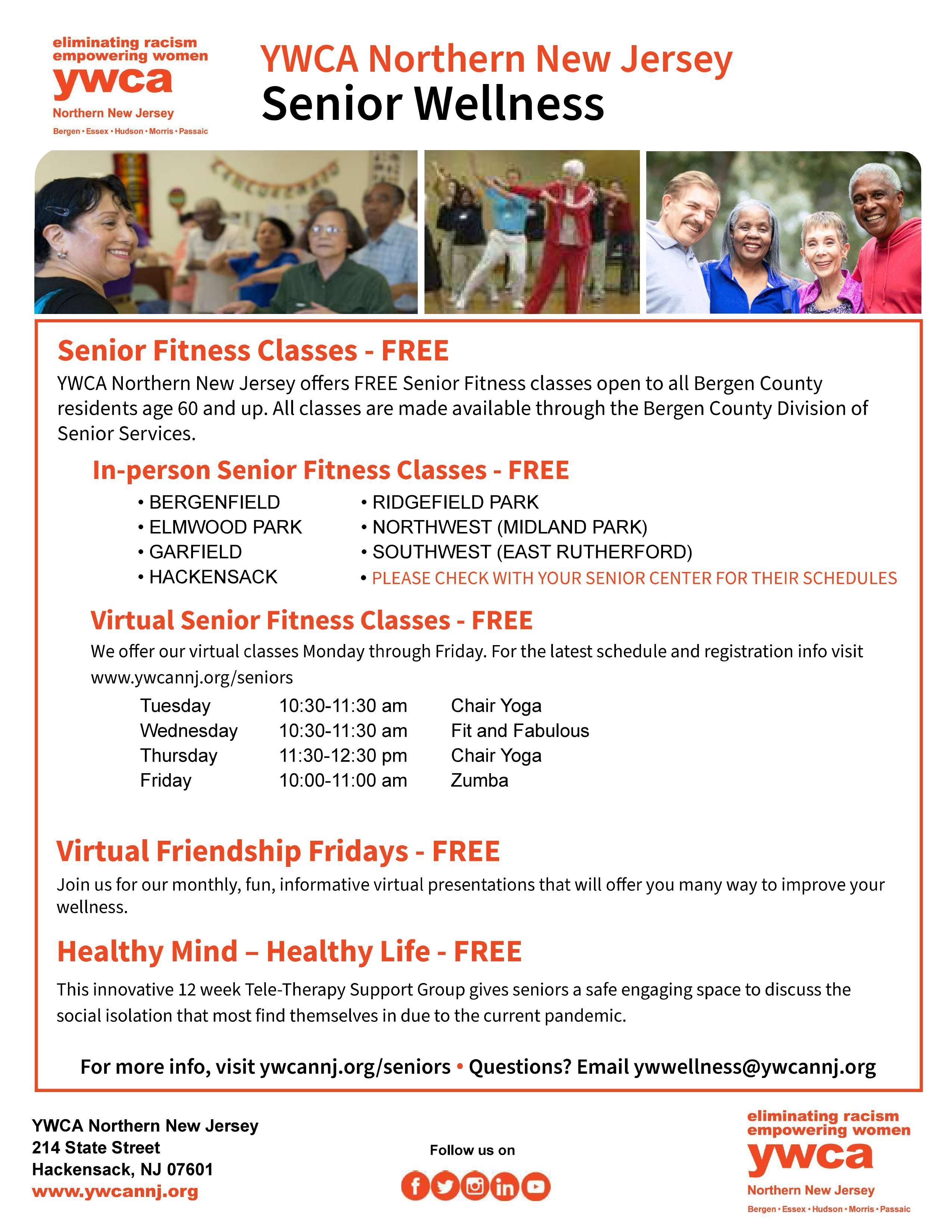 Senior Health & Wellness – YWCA Northern New Jersey