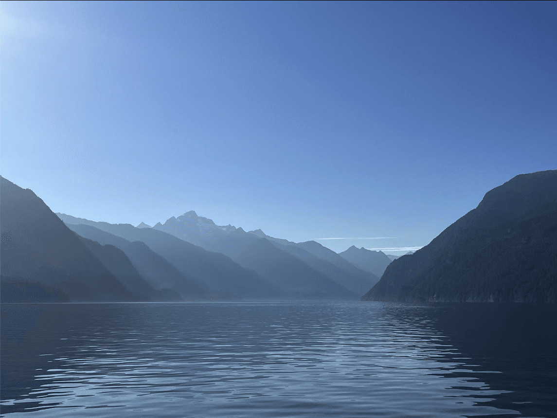 Northwest Washington fjord in midday
