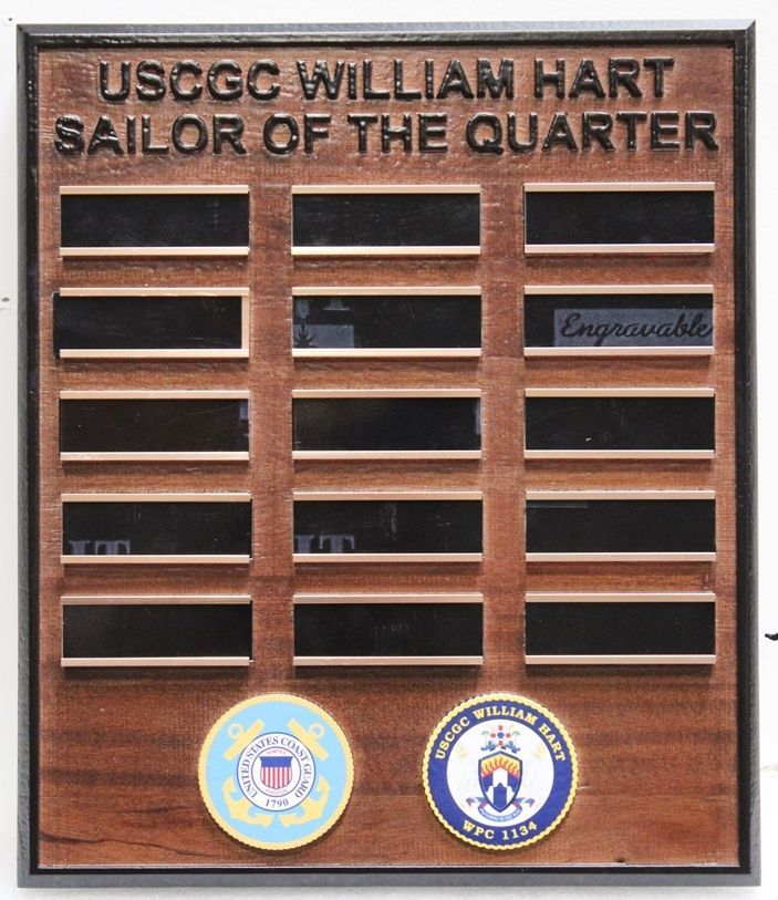 NP-2780 - "Sailor-of-the-Quarter" Award  Board for the US Coast Guard Cutter William Hart , WPC-1134