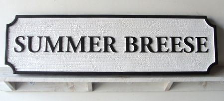 I18814 - Sandblasted HDU Property Name Sign ,"Summer Breese"