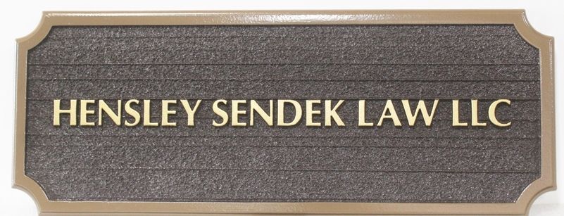 A10565 Carved and Sandblasted Wood Grain HDU  Sign for" Hensley Sendek Law LLC"