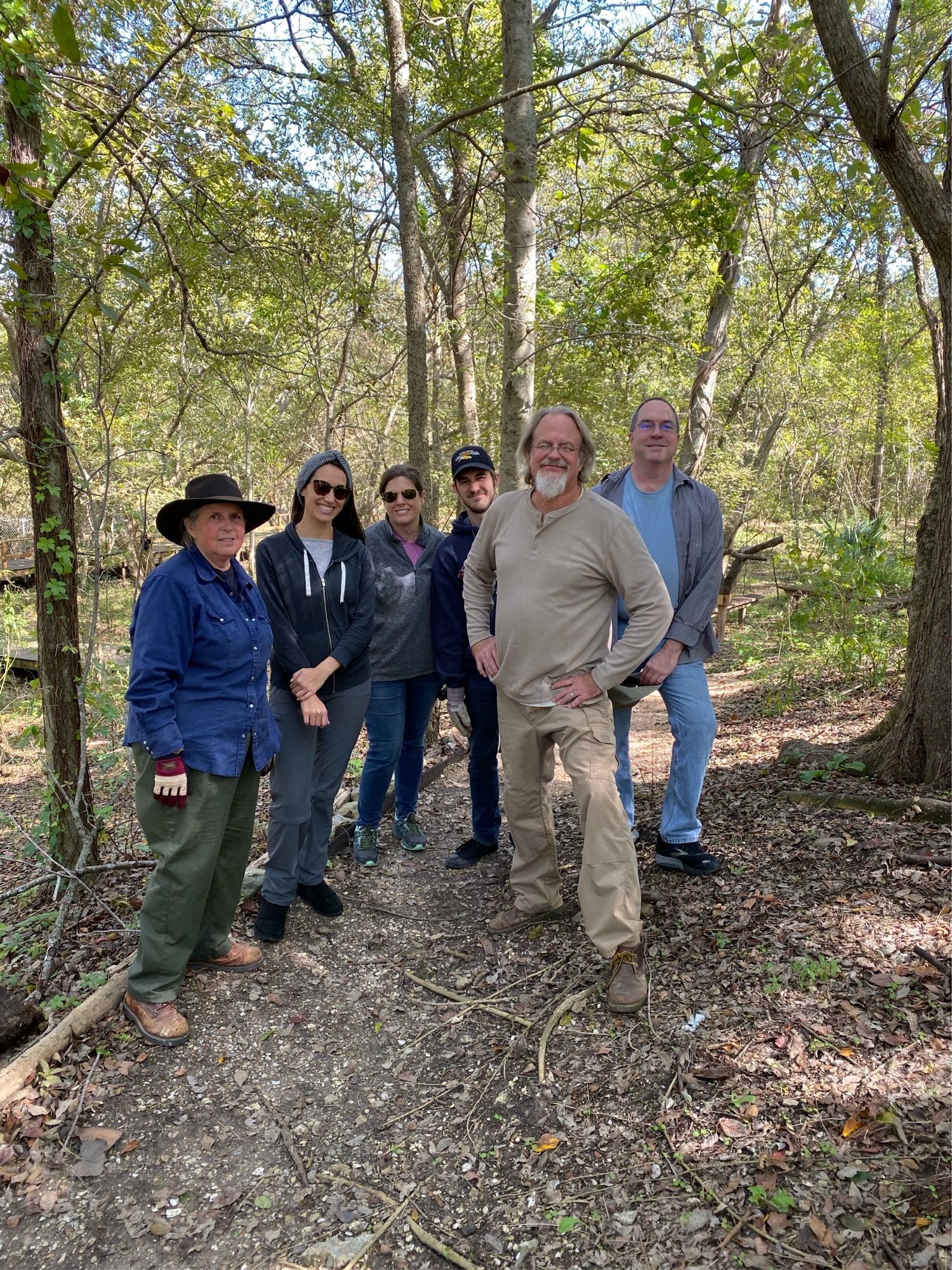 A picture of a group of smiling volunteers