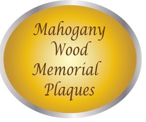 ZP-4000 -  Carved Memorial and Commemorative Wall Plaques, Engraved Mahogany Wood 