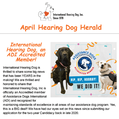 The Hearing Dog Herald - April 2023