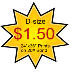 D-size Blueprints $1.50