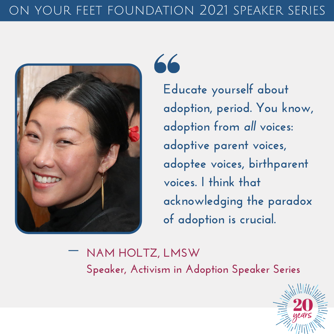 Activism in Adoption speaker Nam Holtz