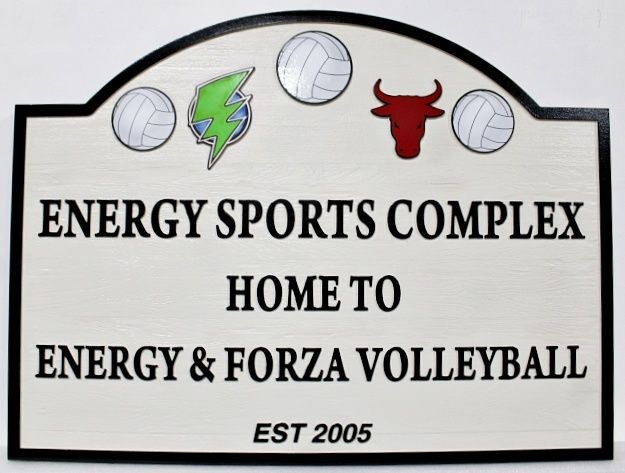 GA16472A - Carved and Sandblasted HDU Sign for "Energy Sports Complex"
