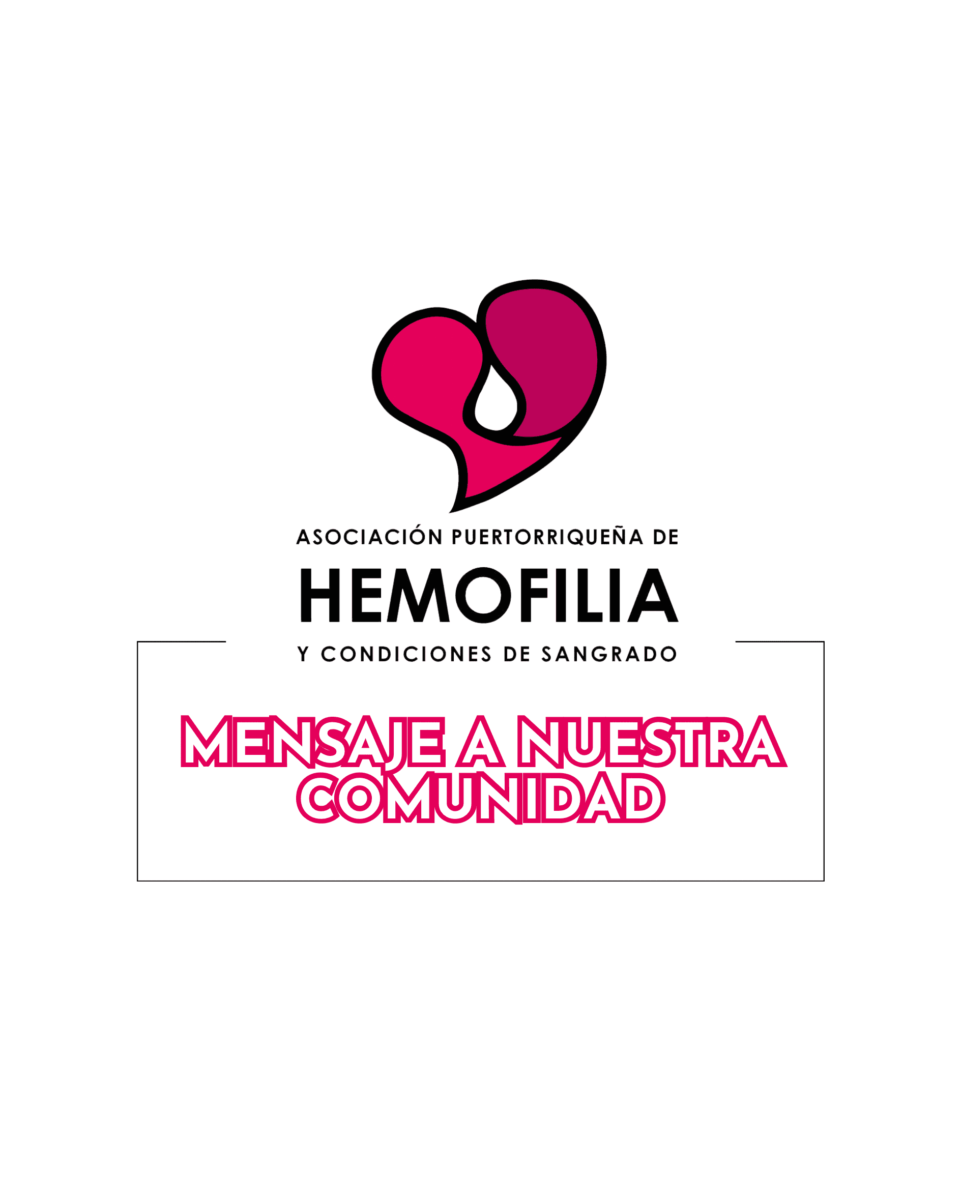 Un mensaje a nuestra comunidad