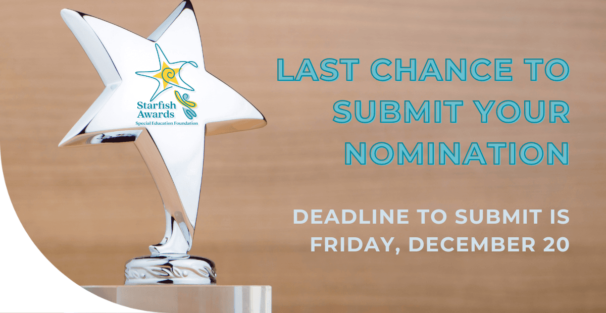 Starfish Awards-- Last Chance to Submit your Nomination