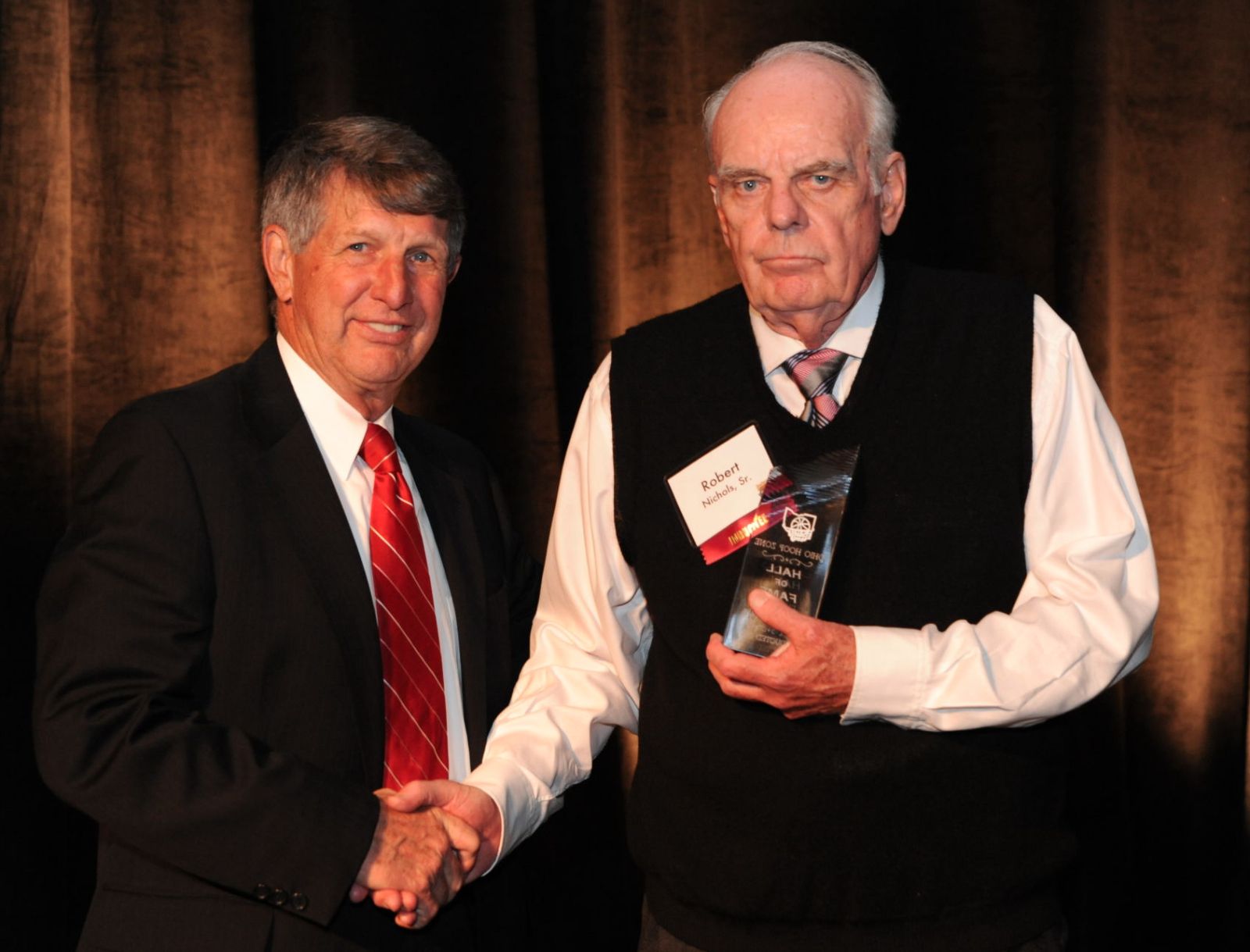 Bob Nichols with Award