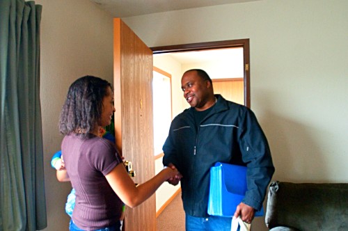 Community Advocates home visit Project Bridge