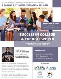 Success in College and the Real World (Click here for flyer)