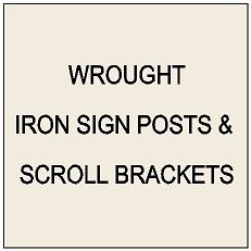 P25600 - Wrought Iron Posts, Scroll Brackets, Frames & Stands for Horse Signs