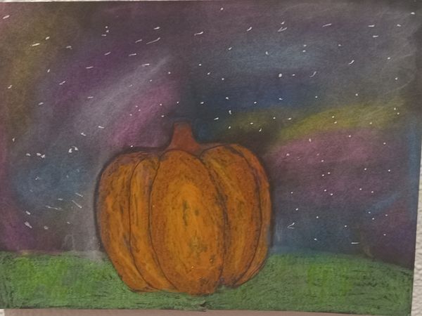 "Galaxy Pumpkin" by Jewel Van Nostrand