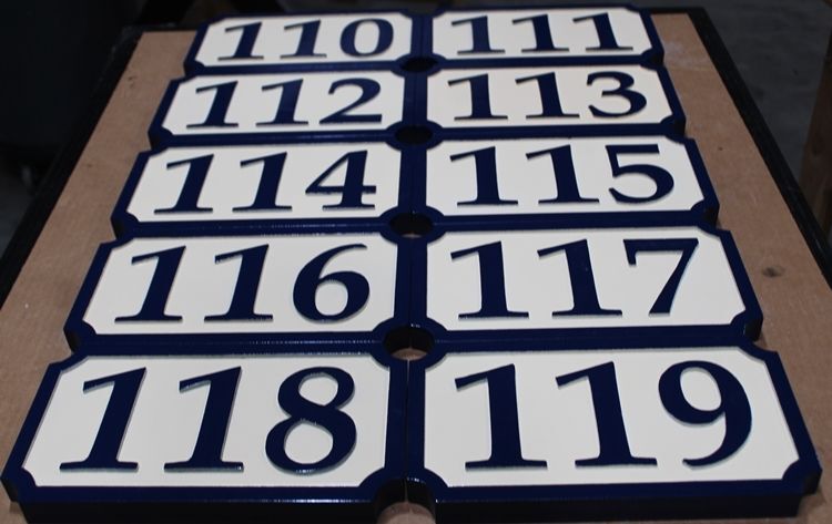 KA20986 - Carved HDU Apartment or Condo Unit Number Signs